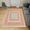 thumbnail image 2 of Greek Key Turkish Area Rug, Ancient Grecian Meandros Pattern Intricate Lines Floral Cultural Artwork, Soft Carpet for Living Room Decor with Distressed Look, 5.2' X 7.6', Pale Grey, by Ambesonne, 2 of 4