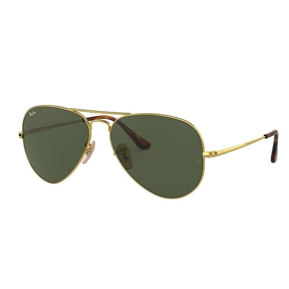 Ray-Ban RB3689 58mm Evolve Aviator Classic Sunglasses (Gold/Dark Green)