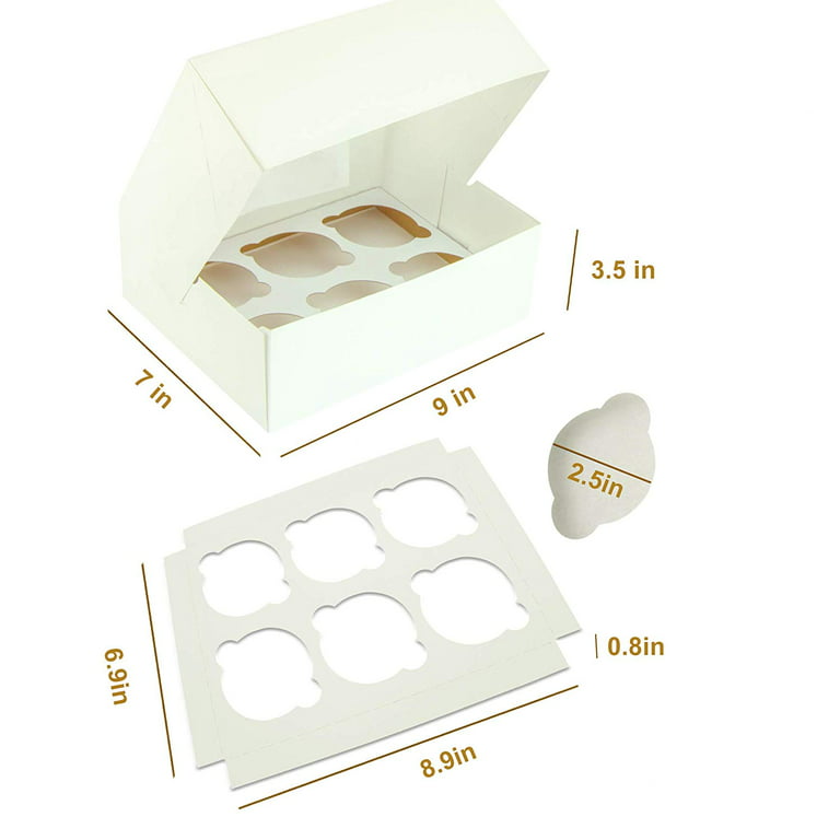 12pcs Single Clear Cupcake Containers, Clear Boxes for Favors 3.5