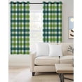 thumbnail image 2 of Farmhouse Checkered Blackout Curtains for Bedroom Living Room Darkening Curtains 54 Inch Long St.Patrick's Day Vintage Plaid Short Curtain for Small Window Treatment Grommet Drapes 42"x54"x2, 2 of 9