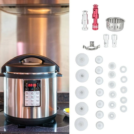 

Zerone Electric Pressure Cooker Accessory Set Universal Float Valve Gasket Anti Blocking Bracket Replacement Float Valve Gasket Kit Float Valve Gasket Set