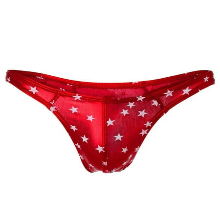 

Panties For Men Hot-Stamping Star-Shaped -Up Low-Rise Thong