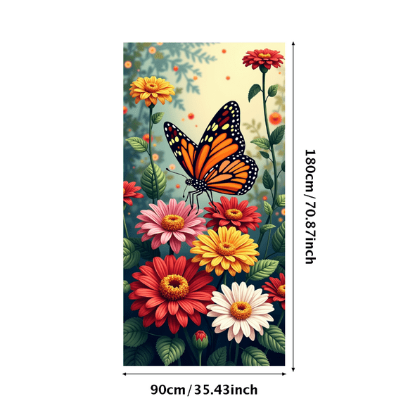 Vibrant Floral Butterfly Spring Backdrop Banner Wedding Decoration Photo Shoot Garden Party Supplies Outdoor Background