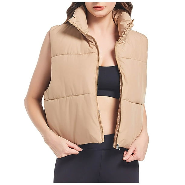 Chaqueta y abrigos casuales con capucha sin mangas para mujer, de invierno, de moda, de color sólido, sin mangas, blusa para mujer