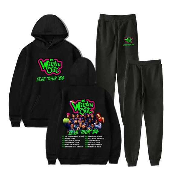 Wild 'N Out Live Tour 24 Hoodie Suit Fashion Style 2 Pieces Sets