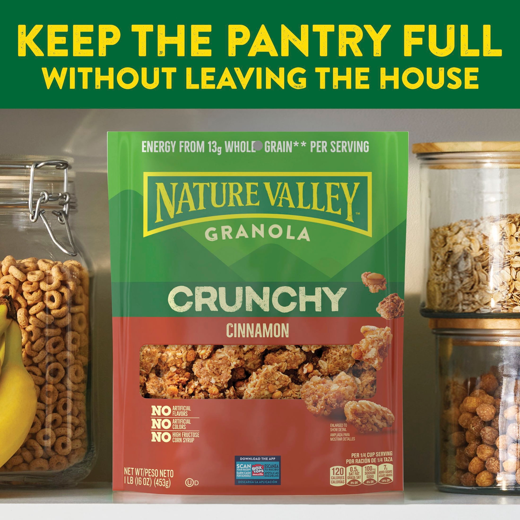 (3 pack) Nature Valley Crunchy Cinnamon Granola Pouch, 16 oz