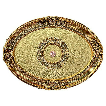 Ceiling Medallion Golden Rocaille Rococo Oval Shape 43 ...