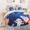 thumbnail image 4 of 3D Space Astronaut Rocket Quilt Cover Set Bedding Set Duvet Cover Pillowcases, 4 of 5