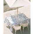 thumbnail image 3 of 52x70 Inch Outdoor Tablecloth with Umbrella Hole Zipper Rectangle Light Blue Grey Botanical Rectangular Tablecloths Outside Waterproof Spring Floral Summer Farmhouse Patio Table Cover for Picnic, 3 of 8