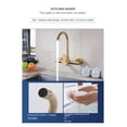 thumbnail image 2 of Kitchen Brushed Gold Wall Mounted Faucet Rotation Stainless Steel Lead Free Sink Water Mixer Tap Griferia Para Cocina ,Versatile Features, 2 of 5