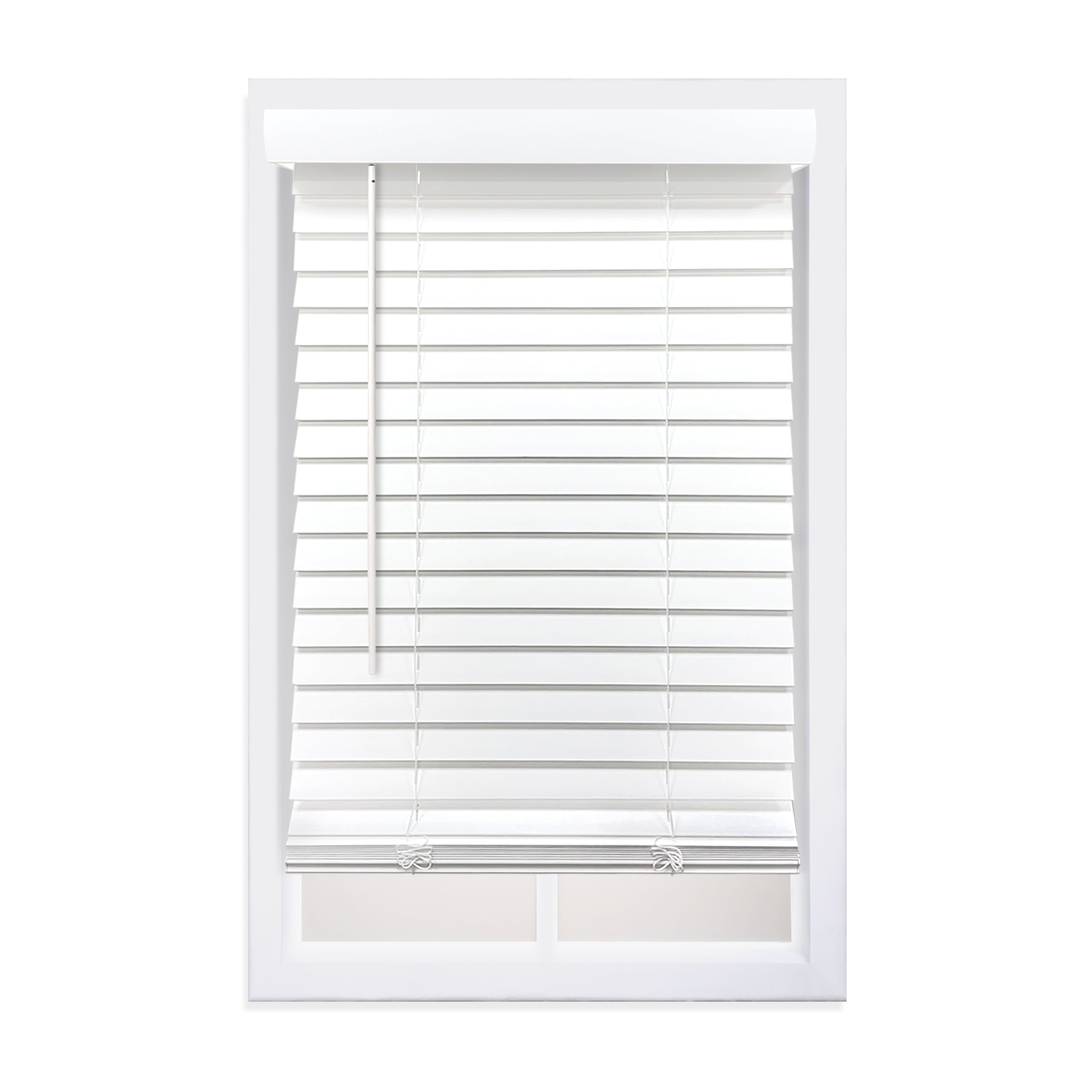Regal Living Cordless 2-inch Room Darkening Faux Wood Blind, Smooth White, 30" x 60"