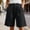 *Black, variant on ClodeEU Women's Elastic Waist Denim Bermuda Short,Casual Loose Fashion Knee Length Shorts Navy,Womens Plus XXXL