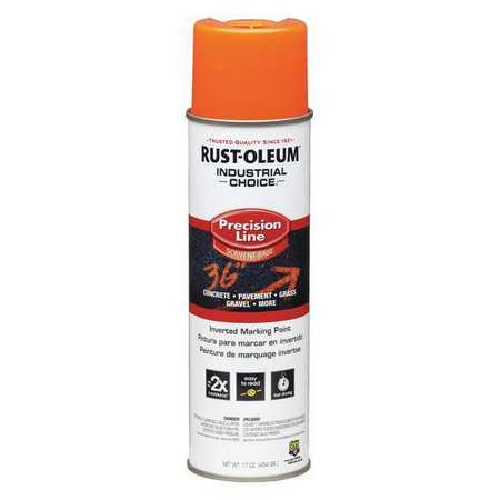 - RUSTOLEUM 203027 - 17 oz. Precision Line Inverted Marking Paint Fluor. Orange