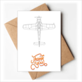 thumbnail image 1 of Avion Ligne Structure Art Déco Mode Merci Cartes Enveloppes Note Vierge, 1 of 3