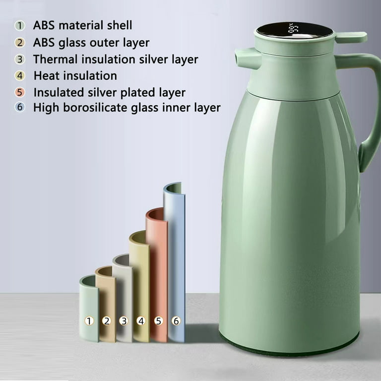 68 oz Large Thermos Pot Vacuum Insulated Flask - Keeps Hot & Cold