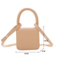 thumbnail image 3 of Bolsos Cruzados Niños PU Mini Messenger Bag Lady Casual Flap Crossbody Bag (Caqui), 3 of 5