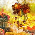 thumbnail image 2 of Maple Leaf Window Hanging Stained Glass Fall Hanging Decoration, Farmhouse Autumn Sun Catchers Indoor Thanksgiving Wall Art Decor (D), 2 of 5