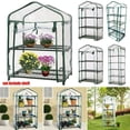 thumbnail image 4 of CJC Greenhouse Cover with Zipper Door, Portable PVC Porch Green House for Indoor Outdoor Growing Plants Flowers - 2 Tier, 4 of 7