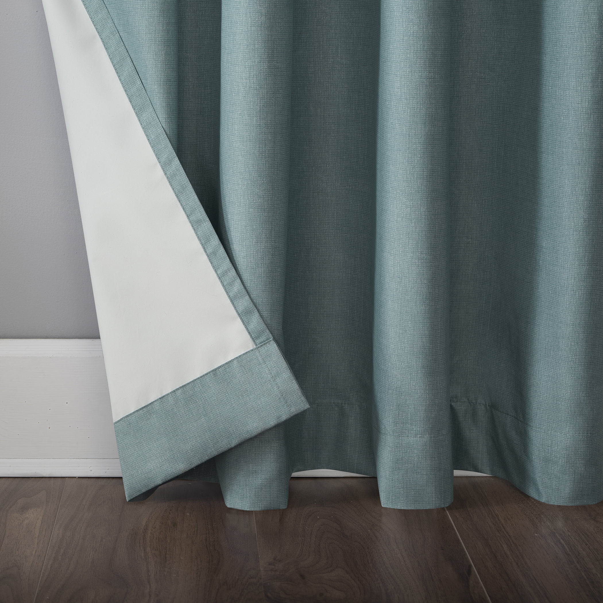 Sun Zero Duran Thermal Insulated 100% Blackout Grommet Curtain Panel, 50"X84", Mineral (Single Panel)