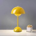 thumbnail image 1 of Lampe de Bureau Jaune, Touch Dimmable 2400mAh Rechargeable, Design Rétro Champignon Minimaliste, Éclairage de Chevet, 1 of 4