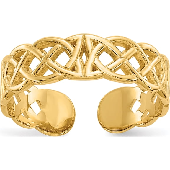 10K Yellow Gold Celtic Toe Ring (Width 4) - Jbsp