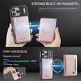 thumbnail image 3 of AutSpace Funda para Apple iPhone 17 Pro Max, Bloqueo RFID, Cuero PU, Compatible con MagSafe, Billetera Desmontable 2 en 1 con Tarjetero, Soporte, Cubierta Protectora Magnética, Rosa, para iPhone 17 P, 3 of 10