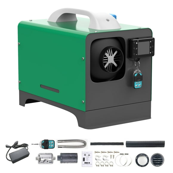HFLRZZ Chauffages Diesel de Stationnement 110V/12/24V 5KW, Chauffage d'Espace de Stationnement Tout-en-un 5L Air Diesel, Chauffage de Stationnement pour VR avec Télécommande et Écran LCD, pour Maison Boutique Garage Campeur