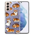 thumbnail image 1 of WIRESTER Transparent Soft Gel TPU Clear Case Slim Protective Cover for Samsung Galaxy S22 6.1" 2022, Pembroke Welsh Corgi Funny Playful Postures, 1 of 1