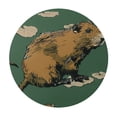 thumbnail image 4 of Orinice Beaver Round Table Cover Stain Resistant Washable Indoor Outdoor Tablecloth Kitchen Dining Wedding Parties Full Width Single-Sided Printing 100% Polyester Fiber 31-35, 4 of 8
