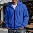 thumbnail image 2 of UDAUDU Zip Up Hoodies For Men Lightweight Oversized Long Sleeve Work Fleece Pullover Comfortable Streetwear With Pocket XL, 2 of 8