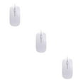 thumbnail image 2 of Transemion Mouse Wired Optical Computer Mouses Skin Touch Computers Fitting Laptop Gift Networking Keyboards Table Study White 3Set, 2 of 6