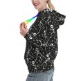 thumbnail image 2 of Easygdp Retro Skeleton Dancing On Halloween Party Womens Casual Hoodies Sweatshirts Long Sleeve Pullover Fall Pullover Tops Outfits Winter Clothes-Small, 2 of 7