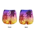 thumbnail image 3 of Pofeuu Palm Trees at Sunset Print Women's Athletic Shorts Running Workout Shorts Tummy Control Quick Dry Gym Shorts with Pockets Double layer sports shorts-Medium, 3 of 7