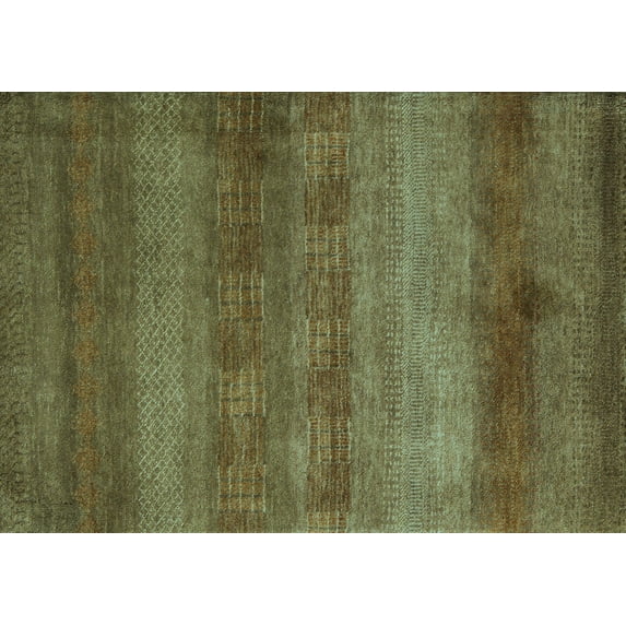 Ahgly Company Indoor Rectangle Abstract Light Blue Modern Area Rugs, 5' x 8'