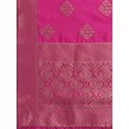 thumbnail image 2 of AlchemicLiving Women's Rani Pink Floral Woven Banarasi Silk Zari Dupatta Thread Work - Beautiful Scarf Chunni for Girls - Size: 1M x 2.5M, 2 of 2