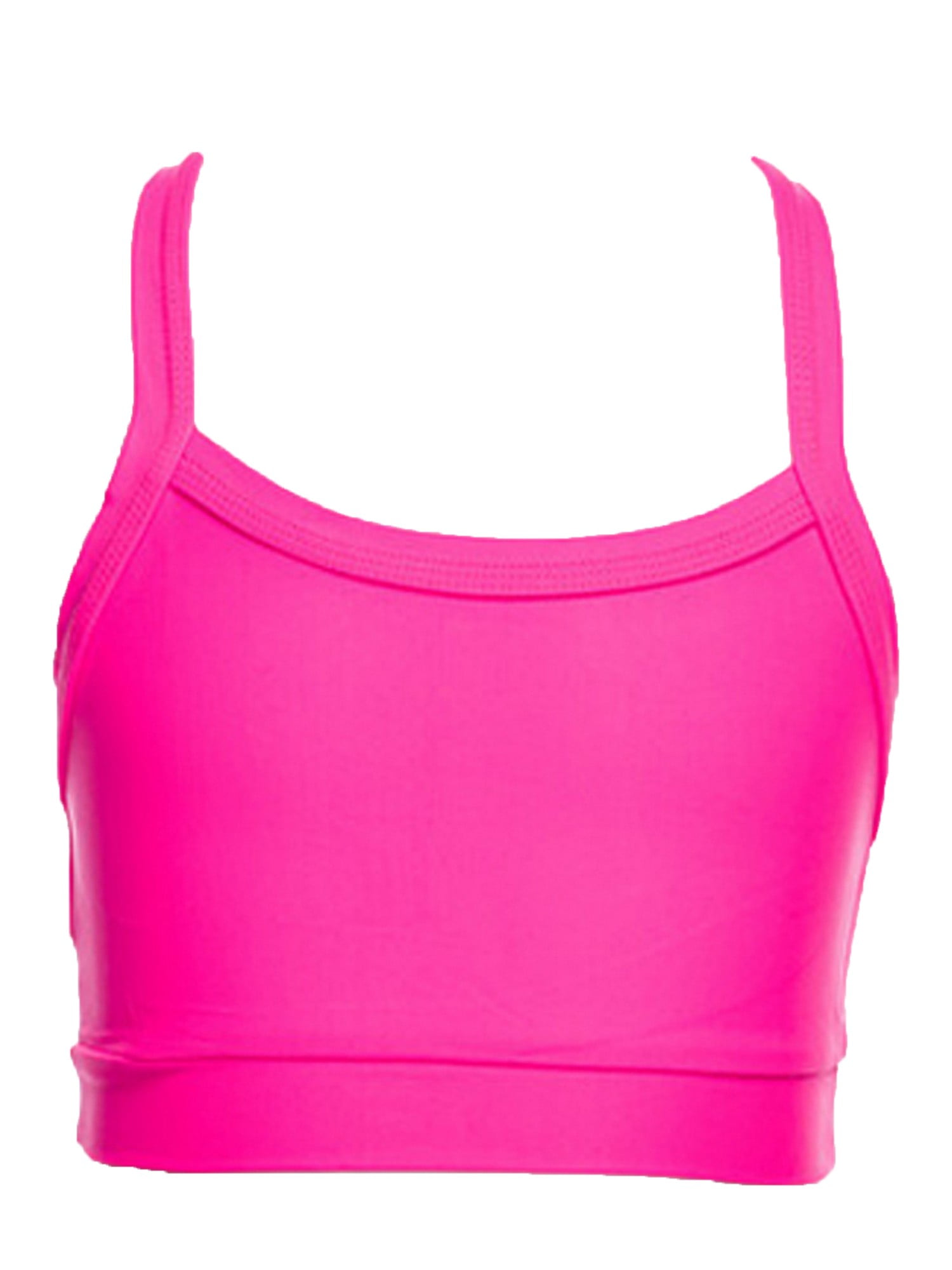 Lexi Luu Lexi Luu Little Girls Neon Pink Solid Color Cross Back