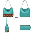 thumbnail image 6 of Wrangler Hobo Bags for Women Vegan Leather Top Handle Shoulder Purses and Handbags, Western Turquoise, 6 of 7