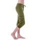 thumbnail image 1 of ICHUANYI Clearance Women Workout Out Leggings Stretch Waist Button Pocket Yoga Gym Cropped Trousers(Army Green, S) ICHUANYI WER2023080701530, 1 of 7