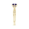 thumbnail image 3 of Angara Natural 0.9 Ct. Tanzanite with Diamond Solitaire Ring in 14K Yellow Gold for Women (Ring Size: 3.5), 3 of 9