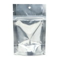 thumbnail image 2 of 50 Pack 4"x6" Mylar Clear/Silver Aluminum Foil Resealable Stand Up Bags Heat Seal Zipper Lock Reusable Storage Pouches for Zip Food Storage Lock Packaging with Tear Notches, 2 of 5