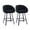 Black - Set of 2, variant on Zesthouse Swivel Counter Height Bar Stools Set of 1, 26.4" Counter Height Sherpa Upholstered Barstools with Barrel Back and Arms, Modern Counter Stool for Pub Kitchen Island, Black