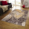 thumbnail image 1 of 18 x 18 in. Wanderlust Yellow & Gray Abstract Woven Cotton & Chenille Rectangle Area Rug, 1 of 1