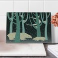 thumbnail image 2 of Cartoon Cutting Board, Mother Polar Bear and Cub in Forest Winter Season Snowy Weather, Decorative Tempered Glass Cutting and Serving Board, Small Size, Dark Taupe Pale Green, by Ambesonne, 2 of 5