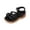 a-30Black11, variant on FINALGANG Little Girls Adjustable Ankle Strap Rhinestone Floral Multi Thin Strap Open Toe Sandals Thick Flat Sole Summer Casual Princess Sandals Classic Shoes 5-5.5 Years