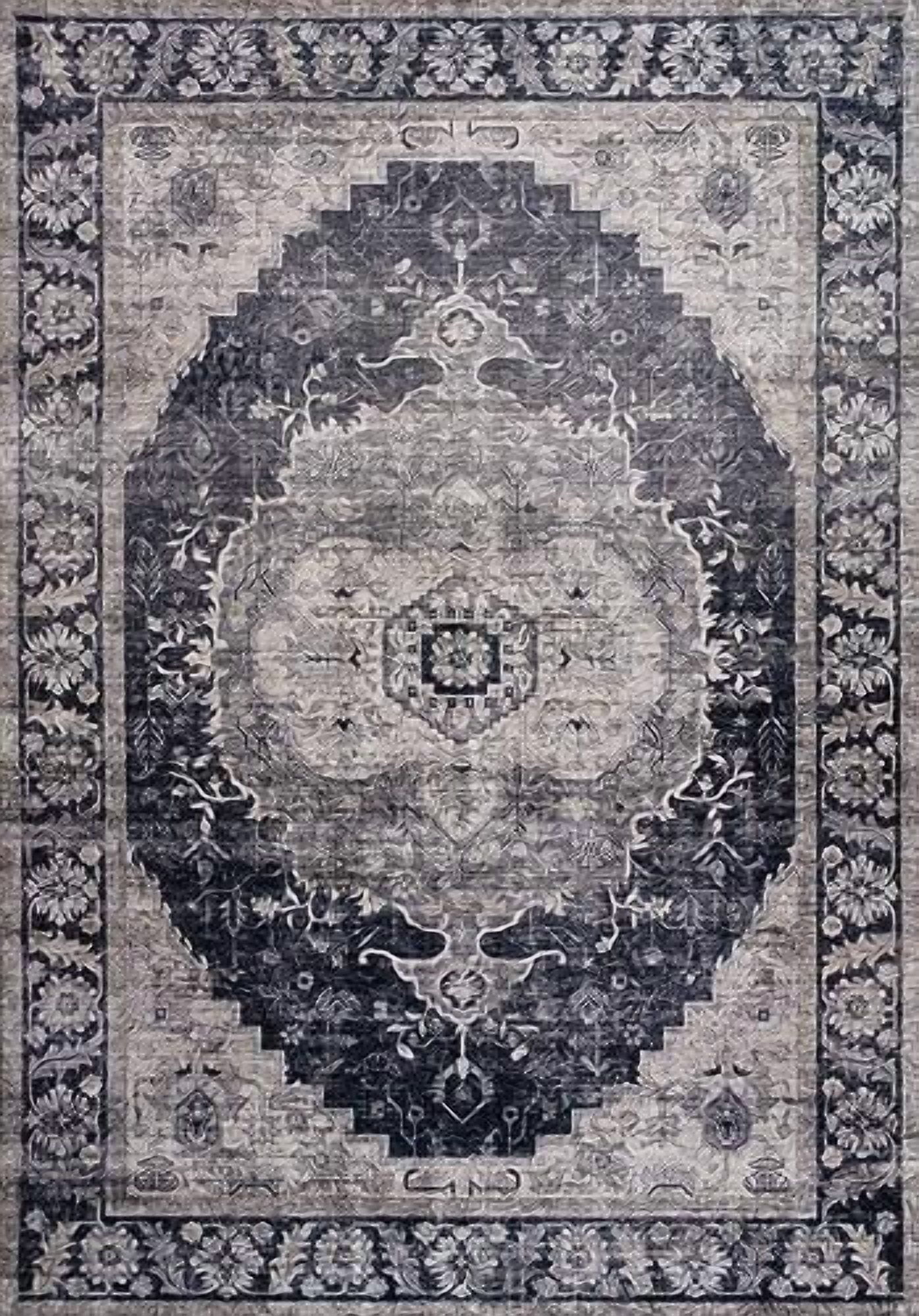 Rug Branch Vintage Traditional Distressed Area Rug
