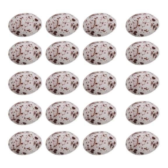 HOMEMAXS 20pcs Multi Colored Plastic Mini Quail Eggs Realistic Design Decorative Figurines for Home Decor
