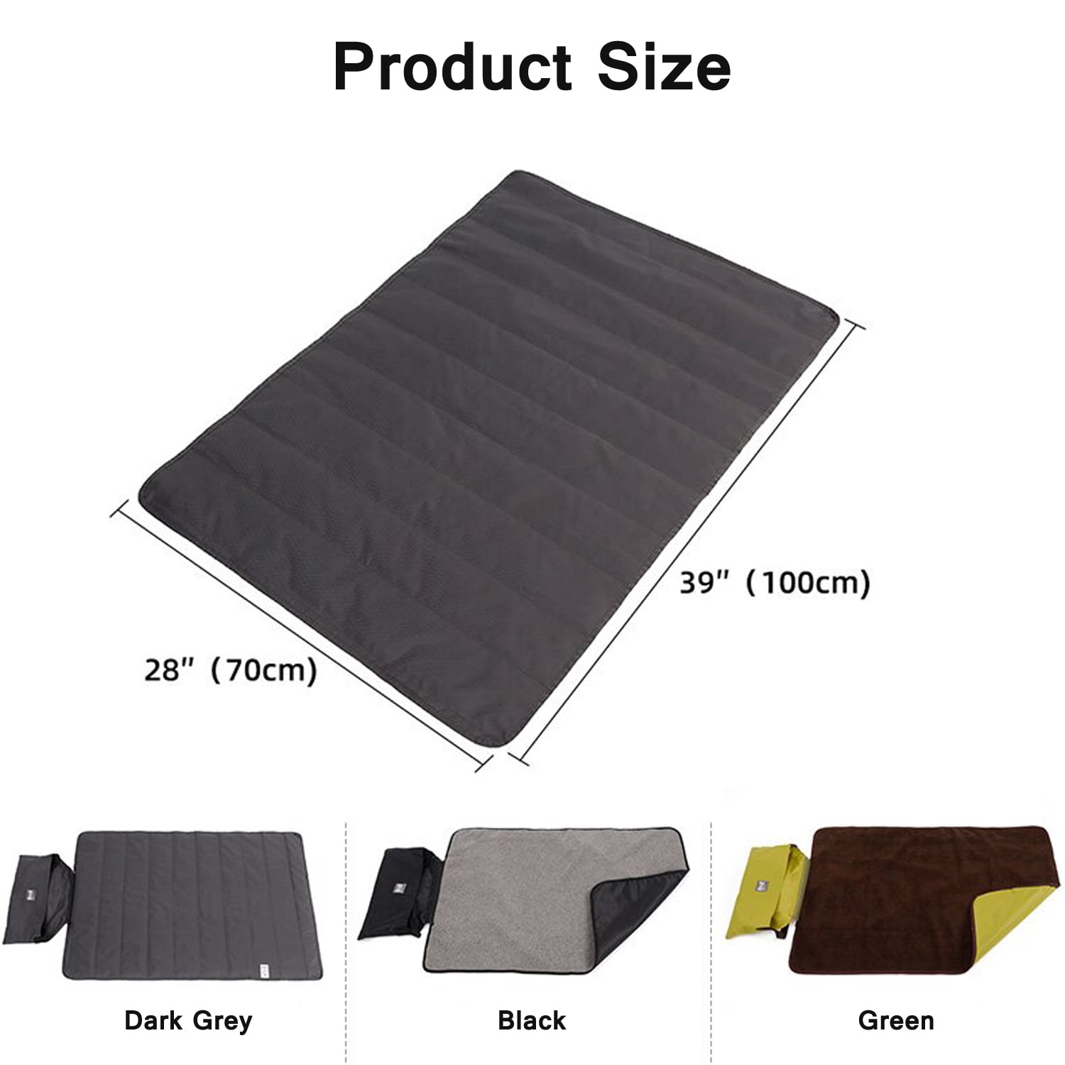 1PC 39In Outdoor Dog Bed, Waterproof & Foldable Camping Travel Pet Mat, Portable Double Sided Available Pet Pad, Large Size Easy to Clean, Breathable and Odor Resistant Pet Cooling Pad 28"*39"