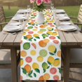 thumbnail image 4 of Summer Lemon Orange Table Runner 72 Inches, Farmhouse Tropical Fruit Watercolor Bed Runner Dresser Scarves Tabletop for Indoor Outdoor Parties/Ceremony/Banquet, 18" x 72", 4 of 9