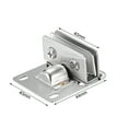 thumbnail image 3 of Unique Bargains Glass Hinge Door Hinge Glass Clamp  for 5-8mm Thickness 4Pcs, 3 of 4