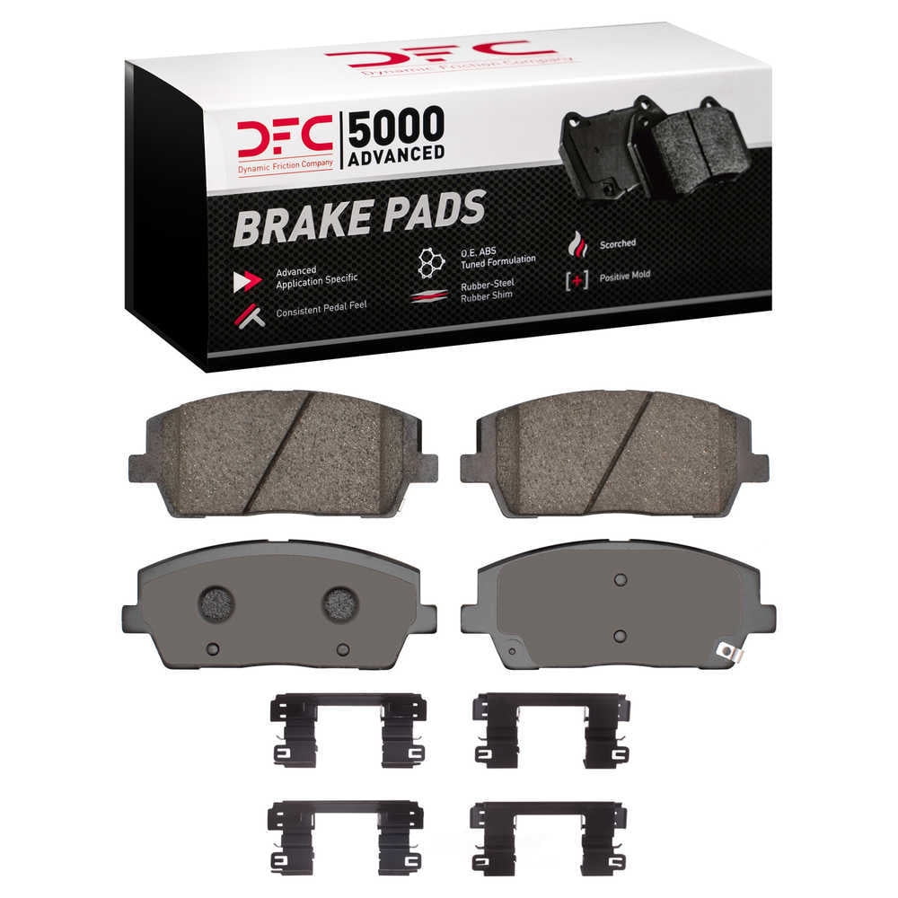 Dynamic Friction Company 1551-2215-01 DFC 5000 Advanced Brake Pads - Ceramic and Hardware Kit - OE